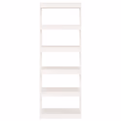 vidaXL Solid Wood Pine Book Cabinet/Room Divider White Home Organiser Shelf - Additional view 3