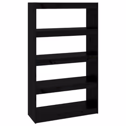 VidaXL 808197, Black, Wood, Wood, Pinewood, 800 mm, 300 mm