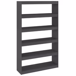 vidaXL Book Cabinet/Room Divider Storage Book Rack Bookshelf Solid Wood Pine - grey, 100 x 30 x 167.5 cm - Additional view 2