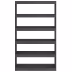 vidaXL Book Cabinet/Room Divider Storage Book Rack Bookshelf Solid Wood Pine - grey, 100 x 30 x 167.5 cm - Additional view 5