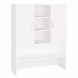 vidaXL Washing Machine Cabinet White Indoor Bathroom Cupboard Storage Rack - Additional view 2