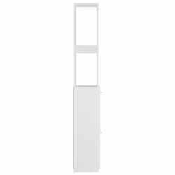 vidaXL Bathroom Cabinet White Engineered Wood Washroom Furniture Cupboard Rack - Additional view 5