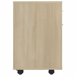 vidaXL Rolling Cabinet Sonoma Oak Engineered Wood Home Drawer Rolling Cabinet - Additional view 5