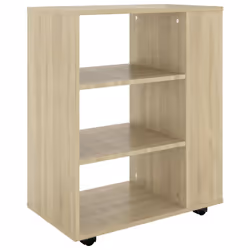 vidaXL Rolling Cabinet Sonoma Oak Engineered Wood Drawer Rolling Home Cabinet