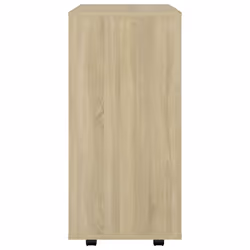 vidaXL Rolling Cabinet Sonoma Oak Engineered Wood Drawer Rolling Home Cabinet - Additional view 6