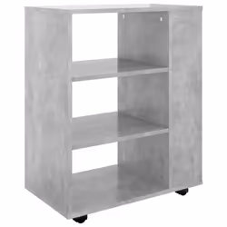 vidaXL Rolling Cabinet Concrete Grey Engineered Wood Drawer Rolling Cabinet