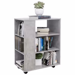 vidaXL Rolling Cabinet Concrete Grey Engineered Wood Drawer Rolling Cabinet - Additional view 8