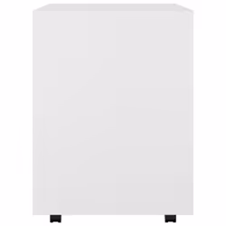 vidaXL Rolling Cabinet White Engineered Wood Drawer Rolling Office Cabinet - Additional view 6