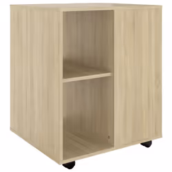 vidaXL Rolling Cabinet Sonoma Oak Engineered Wood Drawer Rolling Home Cabinet