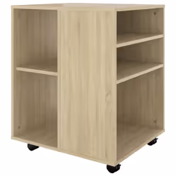 vidaXL Rolling Cabinet Sonoma Oak Engineered Wood Drawer Rolling Home Cabinet - Additional view 5