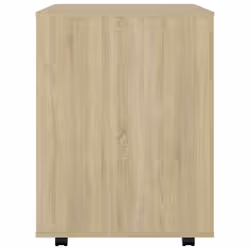 vidaXL Rolling Cabinet Sonoma Oak Engineered Wood Drawer Rolling Home Cabinet - Additional view 6