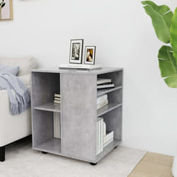 vidaXL Rolling Cabinet Concrete Grey Engineered Wood Drawer Rolling Cabinet