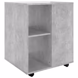 vidaXL Rolling Cabinet Concrete Grey Engineered Wood Drawer Rolling Cabinet