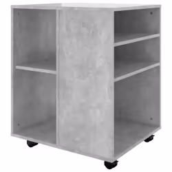 vidaXL Rolling Cabinet Concrete Grey Engineered Wood Drawer Rolling Cabinet - Additional view 5