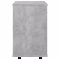 vidaXL Rolling Cabinet Concrete Grey Engineered Wood Drawer Rolling Cabinet - Additional view 5