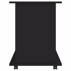 vidaXL Rolling Cabinet Black Engineered Wood Drawer Rolling Office Cabinet - Additional view 5