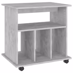 vidaXL Rolling Cabinet Concrete Grey Engineered Wood Drawer Rolling Cabinet - Additional view 2