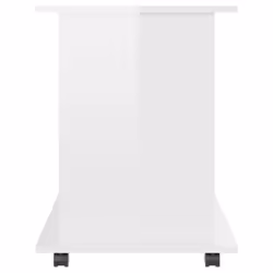 vidaXL Rolling Cabinet High Gloss White Engineered Wood Drawer Rolling Cabinet - Additional view 5