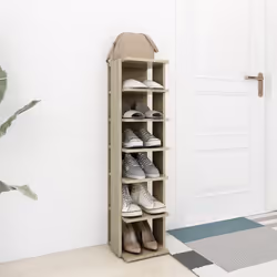 vidaXL Shoe Cabinet Sonoma Oak Engineered Wood Household Shoe Storage Shelf - Additional view 3