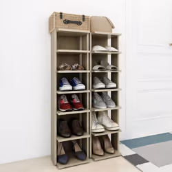 vidaXL 2x Shoe Cabinets Sonoma Oak Household Shoe Storage Shelf Rack Unit - Additional view 3