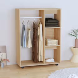 vidaXL Wardrobe Sonoma Oak Engineered Wood Storage Cabinet Clothes Organiser