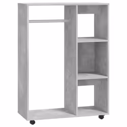 vidaXL Wardrobe Concrete Grey Engineered Wood Storage Cabinet Cloth Organiser