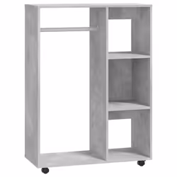 vidaXL Wardrobe Concrete Grey Engineered Wood Storage Cabinet Cloth Organiser