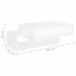 vidaXL Coffee Table White Engineered Wood Living Room Couch End Sofa Table