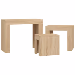 vidaXL Nesting Coffee Tables Hall End Table Side Table Engineered Wood 3 pcs - sonoma oak - Additional view 4