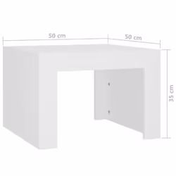 vidaXL Coffee Table White Chipboard Living Room Couch Side End Sofa Table - Additional view 4