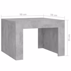 vidaXL Coffee Table Concrete Grey Chipboard Couch Side End Sofa Accent Table - Additional view 4
