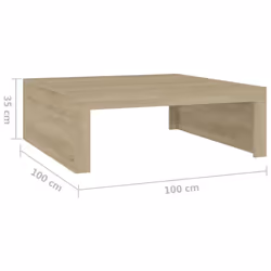 vidaXL Coffee Table Sonoma Oak Engineered Wood Indoor Couch End Sofa Table - Additional view 8