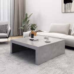 vidaXL Coffee Table Concrete Grey Engineered Wood Indoor Couch End Sofa Table