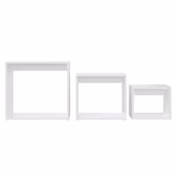 vidaXL Nesting Tables Living Room Side Table End Table 3 pcs Engineered Wood - white - Additional view 5