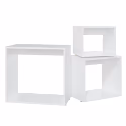 vidaXL Nesting Tables Living Room Side Table End Table 3 pcs Engineered Wood - white - Additional view 6