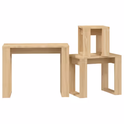 vidaXL 3x Nesting Tables Sonoma Oak Engineered Wood End Side Nest of Table - Additional view 8