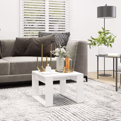vidaXL Side Table White Engineered Wood Accent Couch Tea Coffee Sofa Table