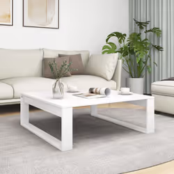 vidaXL Coffee Table White Engineered Wood Living Room End Sofa Couch Table