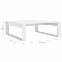 vidaXL Coffee Table White Engineered Wood Living Room End Sofa Couch Table