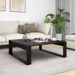 vidaXL Coffee Table Black Engineered Wood Living Room End Sofa Couch Table