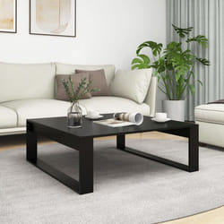 vidaXL Coffee Table Black Engineered Wood Living Room End Sofa Couch Table