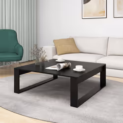 vidaXL Coffee Table Black Engineered Wood Living Room End Sofa Couch Table