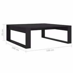 vidaXL Coffee Table Black Engineered Wood Living Room End Sofa Couch Table - Additional view 4