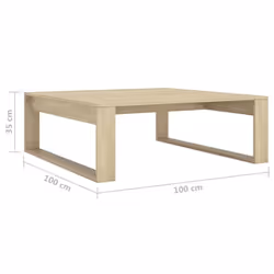 vidaXL Coffee Table Sonoma Oak Engineered Wood Living Room End Sofa Table Set - Additional view 7