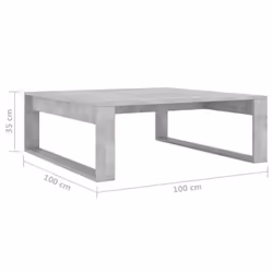 vidaXL Coffee Table Concrete Grey Engineered Wood Living Room End Sofa Table - Additional view 4