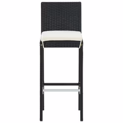 VidaXL 316668 outdoor chair Terrace Padded seat Polyester, Polyrattan, Steel Black, Cream - Additional view 4
