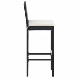 VidaXL 316668 outdoor chair Terrace Padded seat Polyester, Polyrattan, Steel Black, Cream - Additional view 5