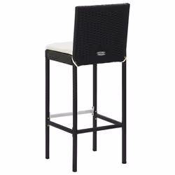 VidaXL 316668 outdoor chair Terrace Padded seat Polyester, Polyrattan, Steel Black, Cream - Additional view 6