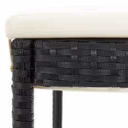 VidaXL 316668 outdoor chair Terrace Padded seat Polyester, Polyrattan, Steel Black, Cream - Additional view 8