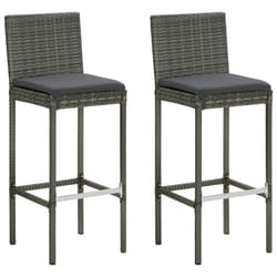 VidaXL 316669 outdoor chair Terrace Padded seat Polyester, Polyrattan, Steel Grey